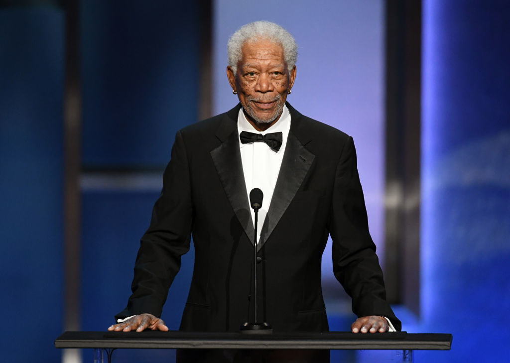 Morgan Freeman presenting at an event