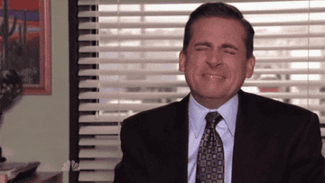 Steve Carell laughing on The Office