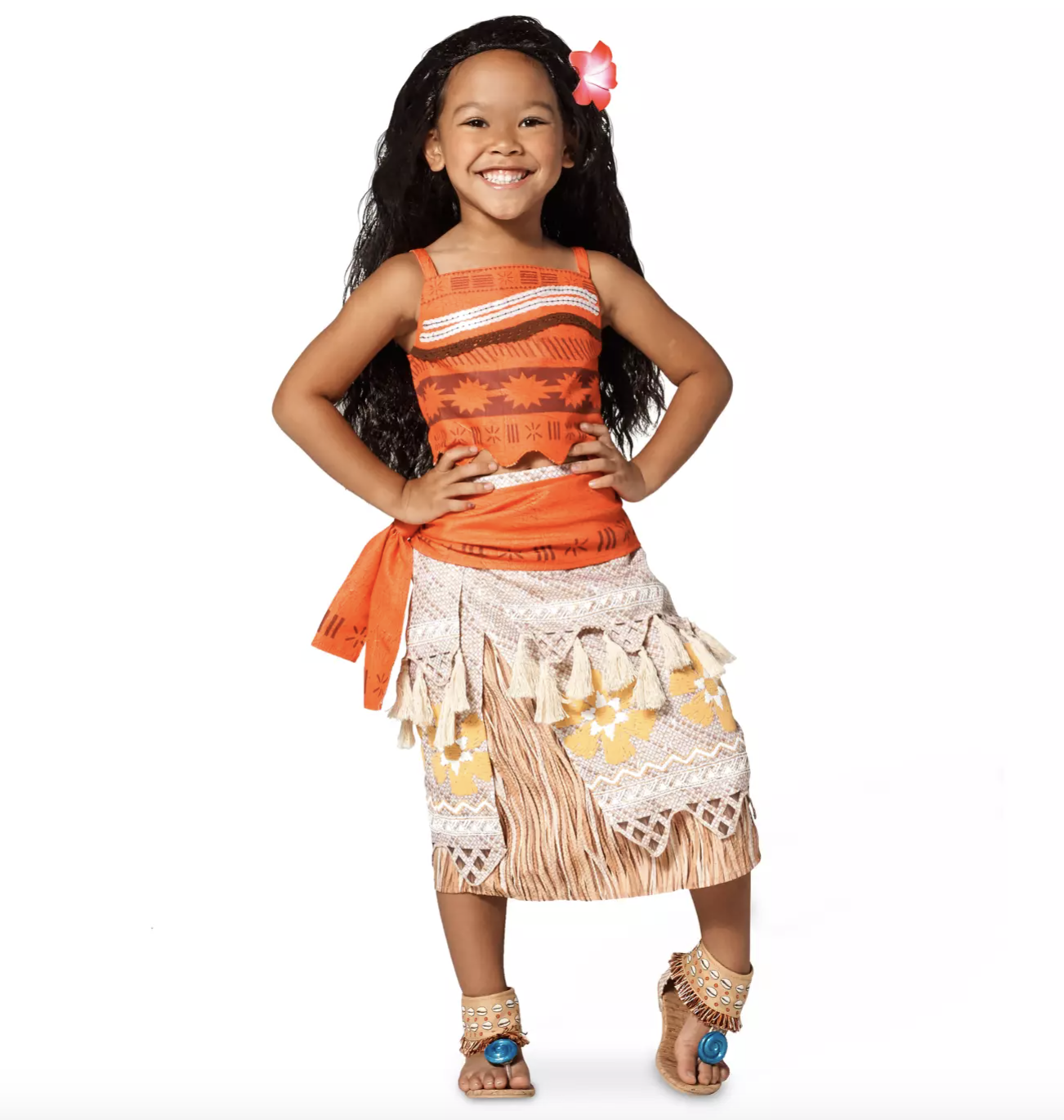 a child in a moana costume