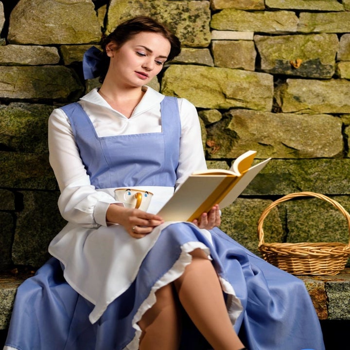 another reviewer reading in the costume