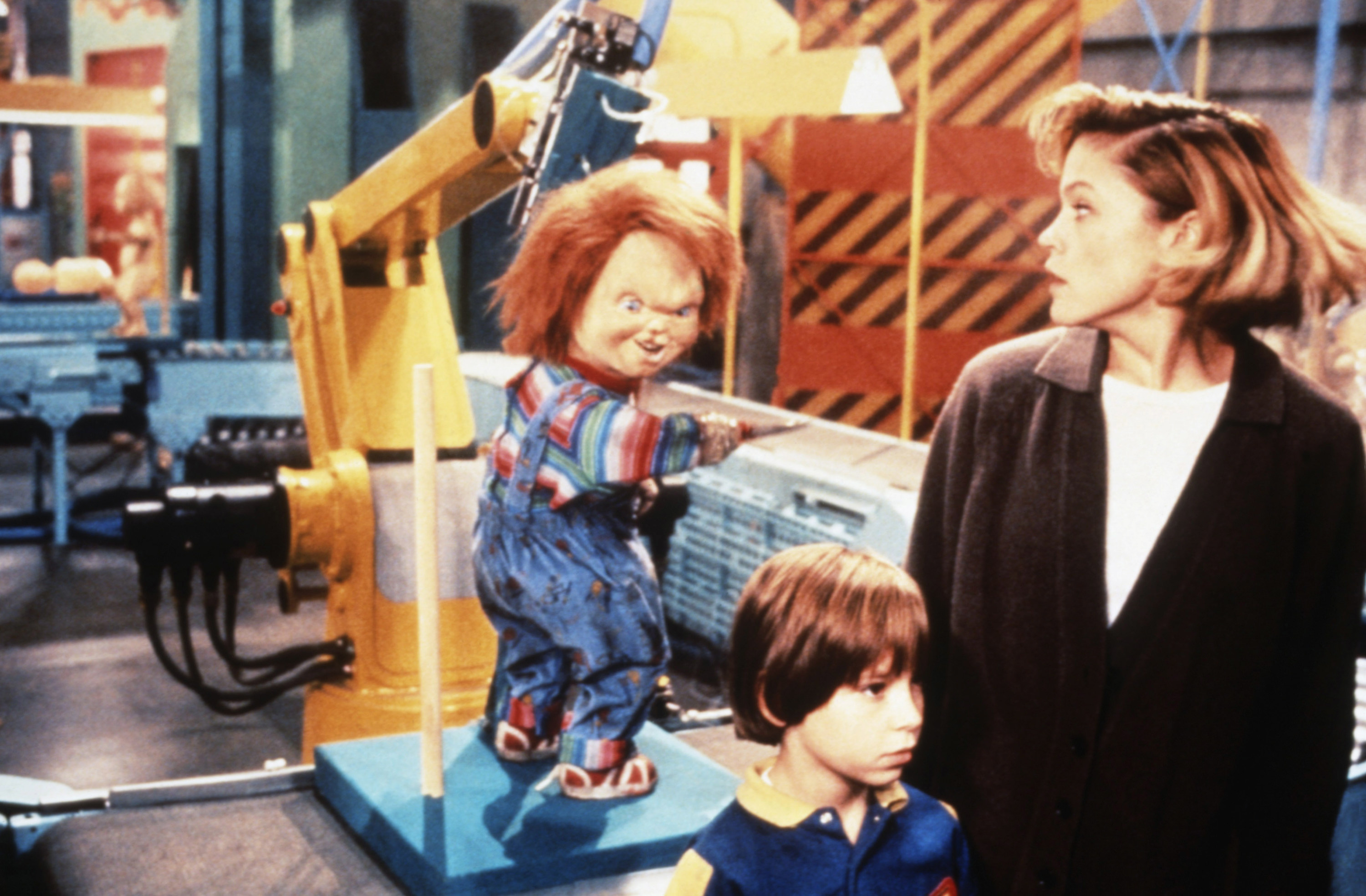 A behind-the-scenes look of Chucky being controlled with robotics