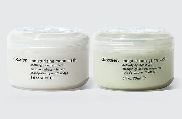 Two containers of the moisturizing moon mask and the mega greens galaxy pack