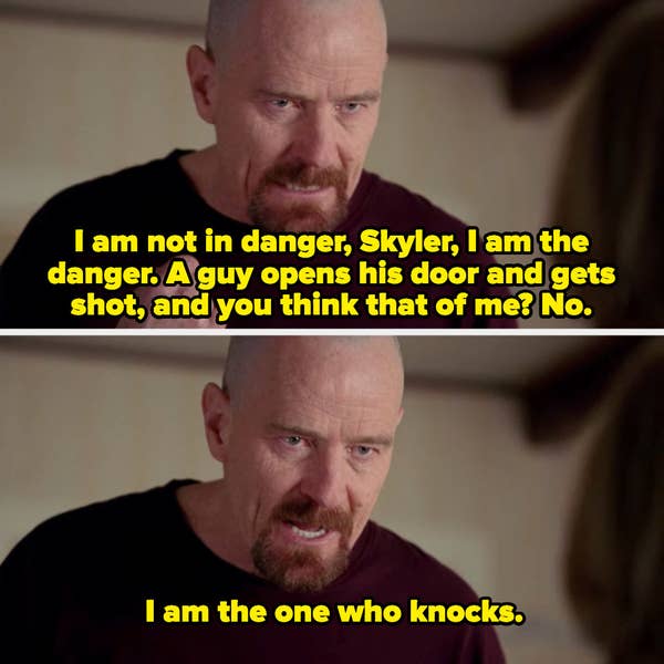 On Breaking Bad when Skylar is scared of Walt for the first time