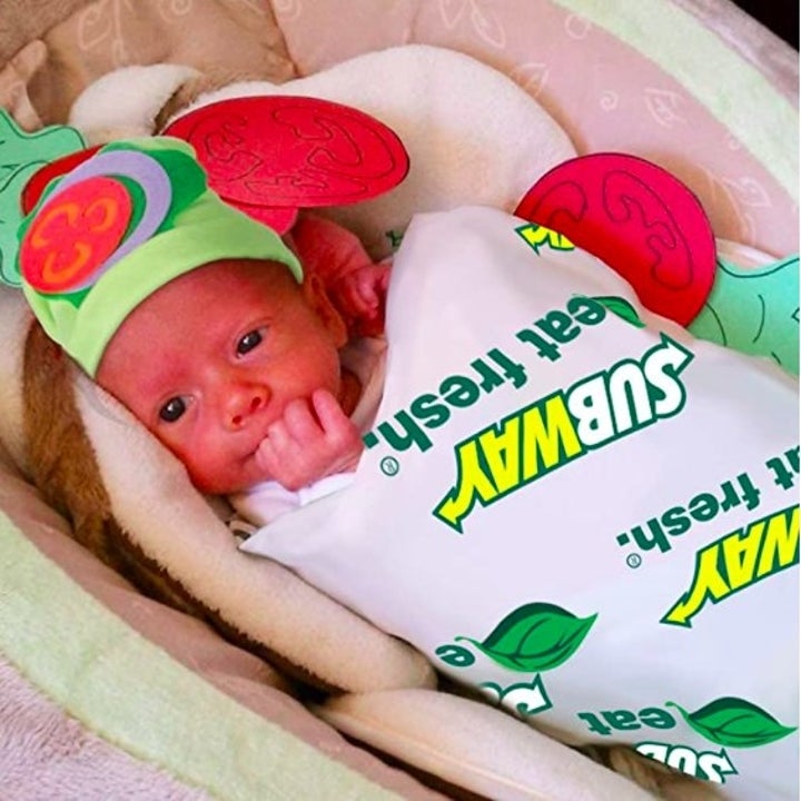 Baby in Subway costume