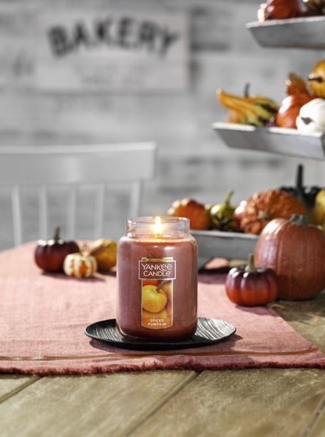 The pumpkin scented candle