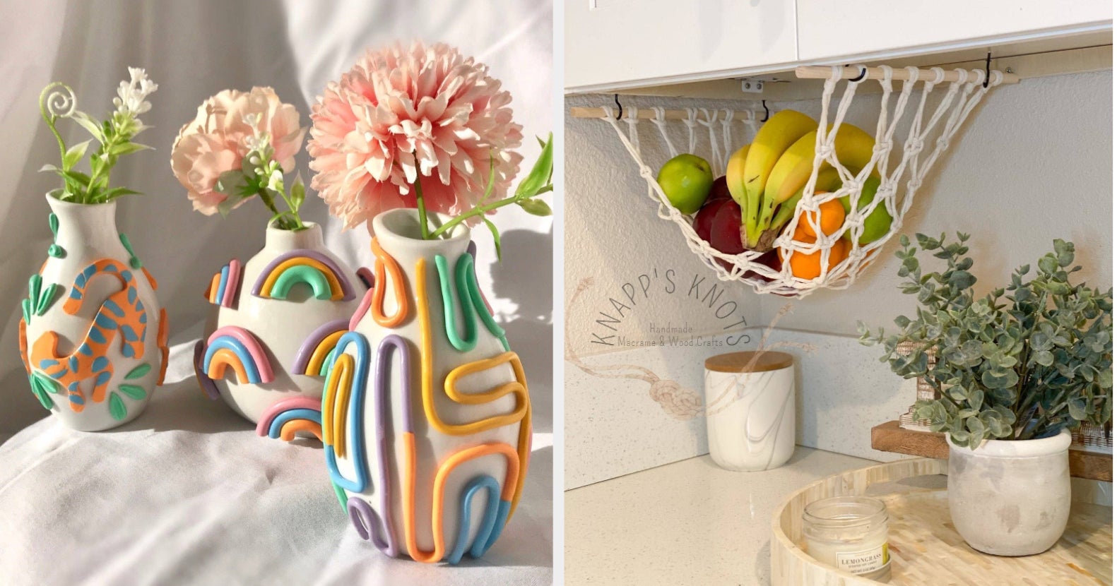 5 Tall Retro Eclectic Desert Bud Vase/ Cute Ceramic Vase/ Rainbow