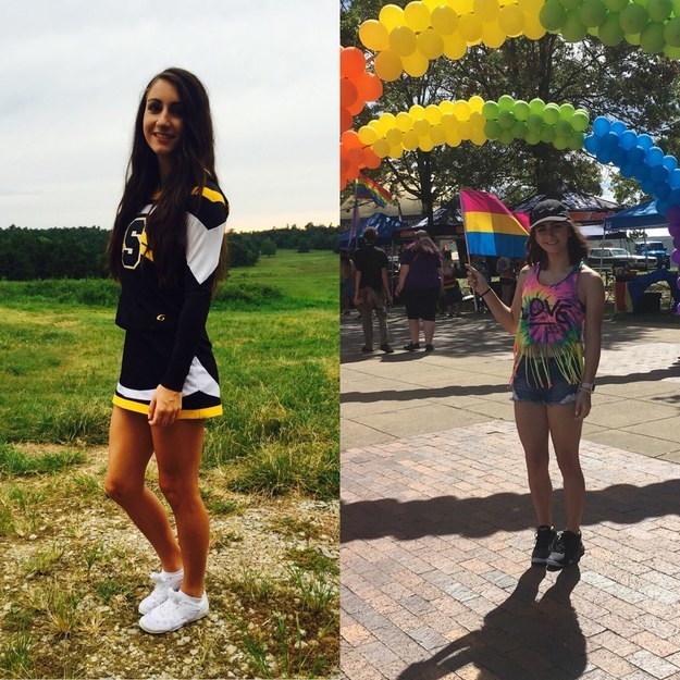 from cheerleader to pride flag bearer