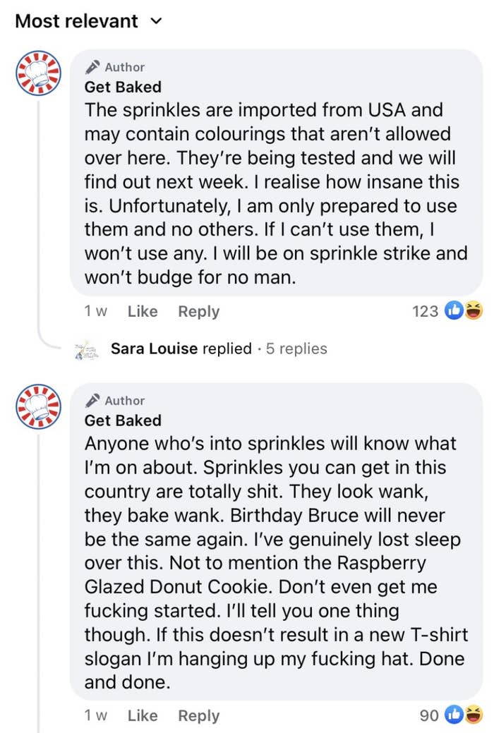 He says the quality of sprinkles in the UK aren&#x27;t good
