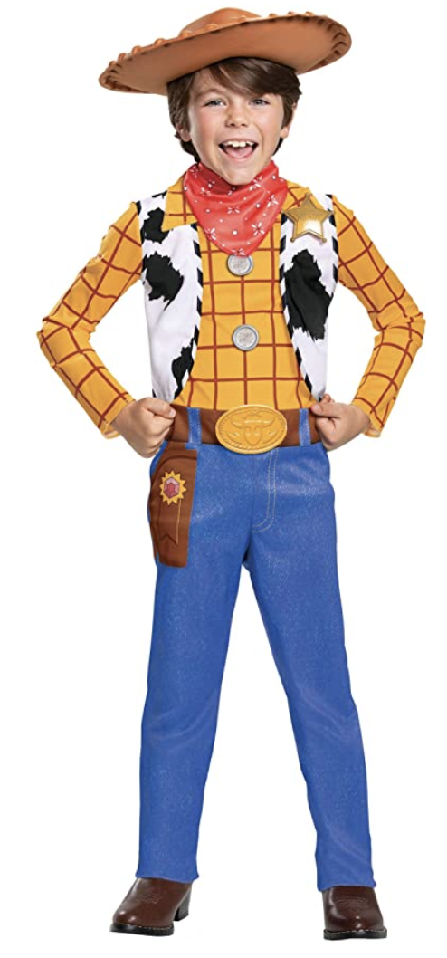 child in Woody costume