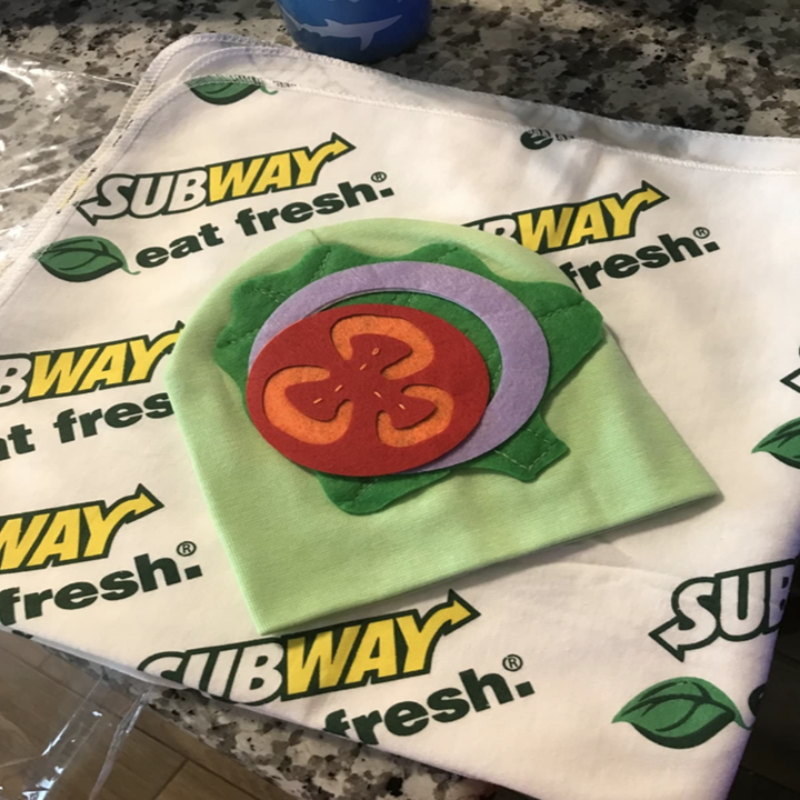 a reviewer photo of the costume pieces