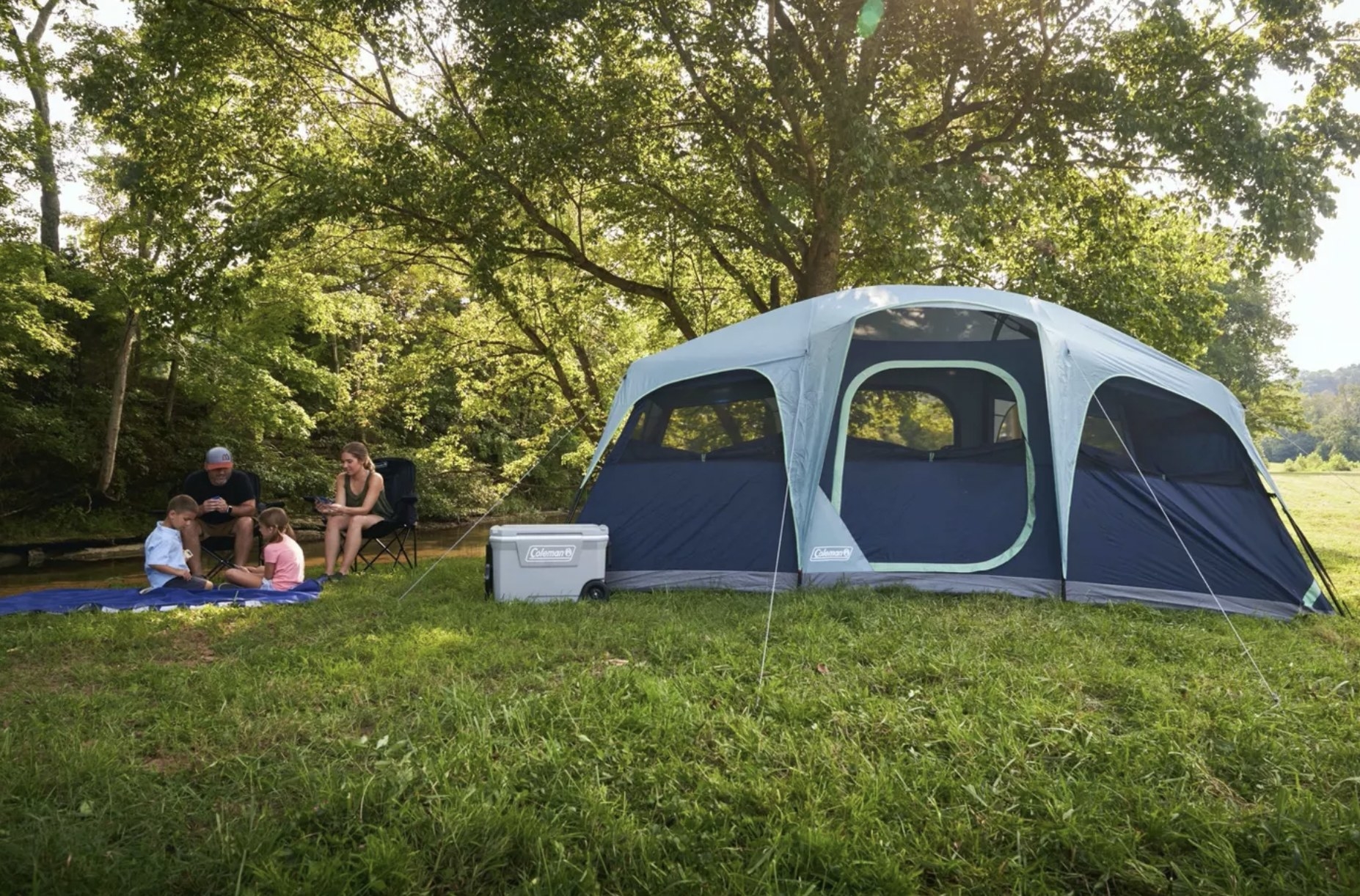 The 10-person Coleman tent