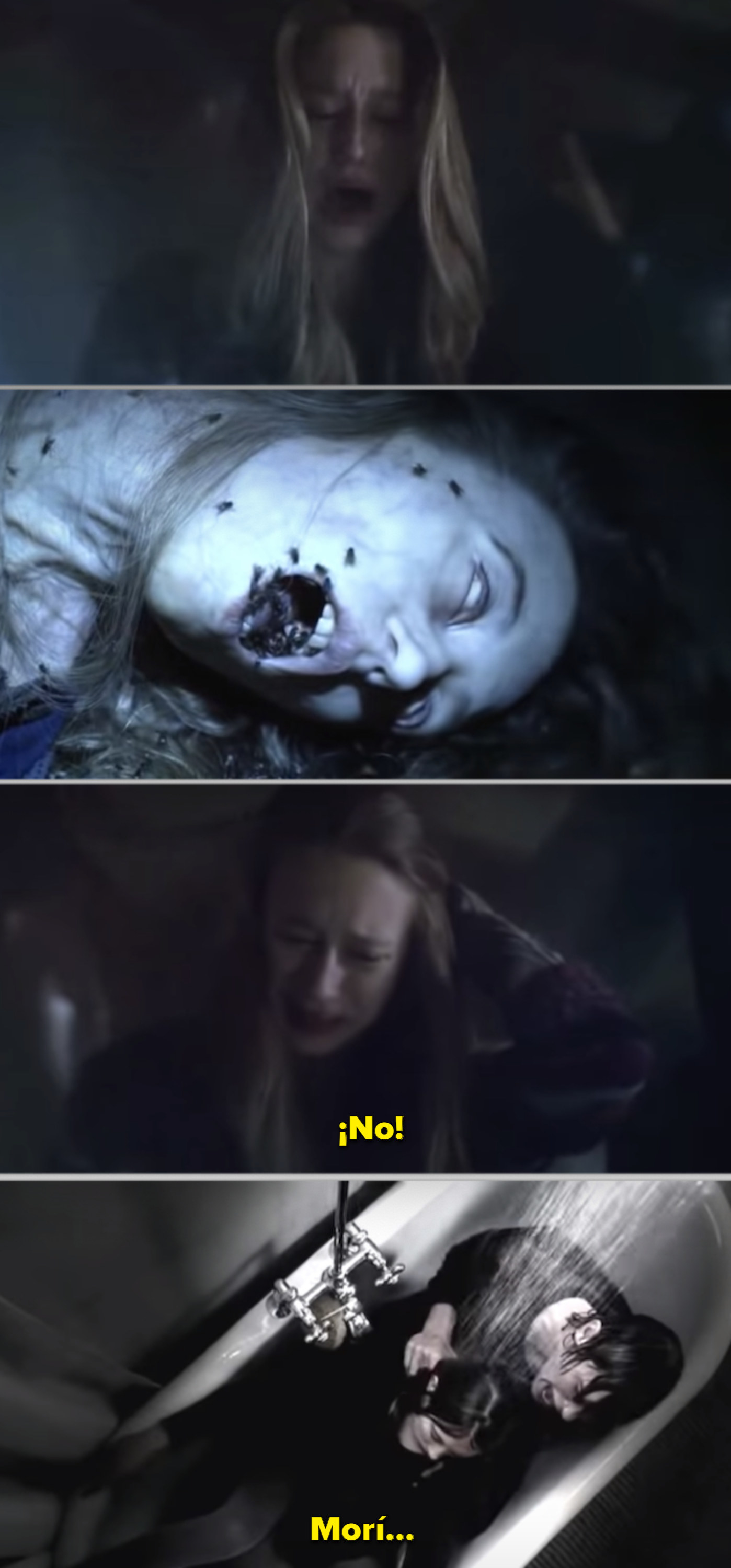 Violet discovering her own corpse