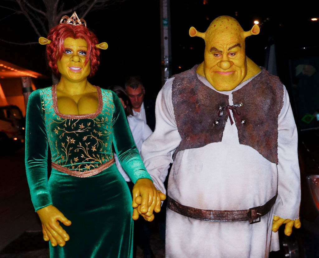 Heidi Klum and Tom Kaulitz as Fiona and Shrek