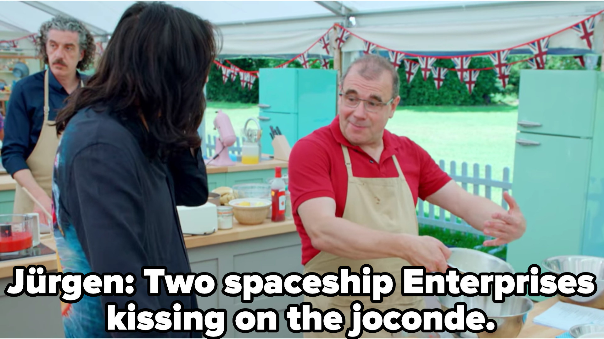 Jurgen says &quot;two spaceship enterprises kissing on the joconde&quot;