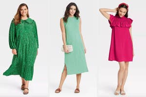 models in dresses