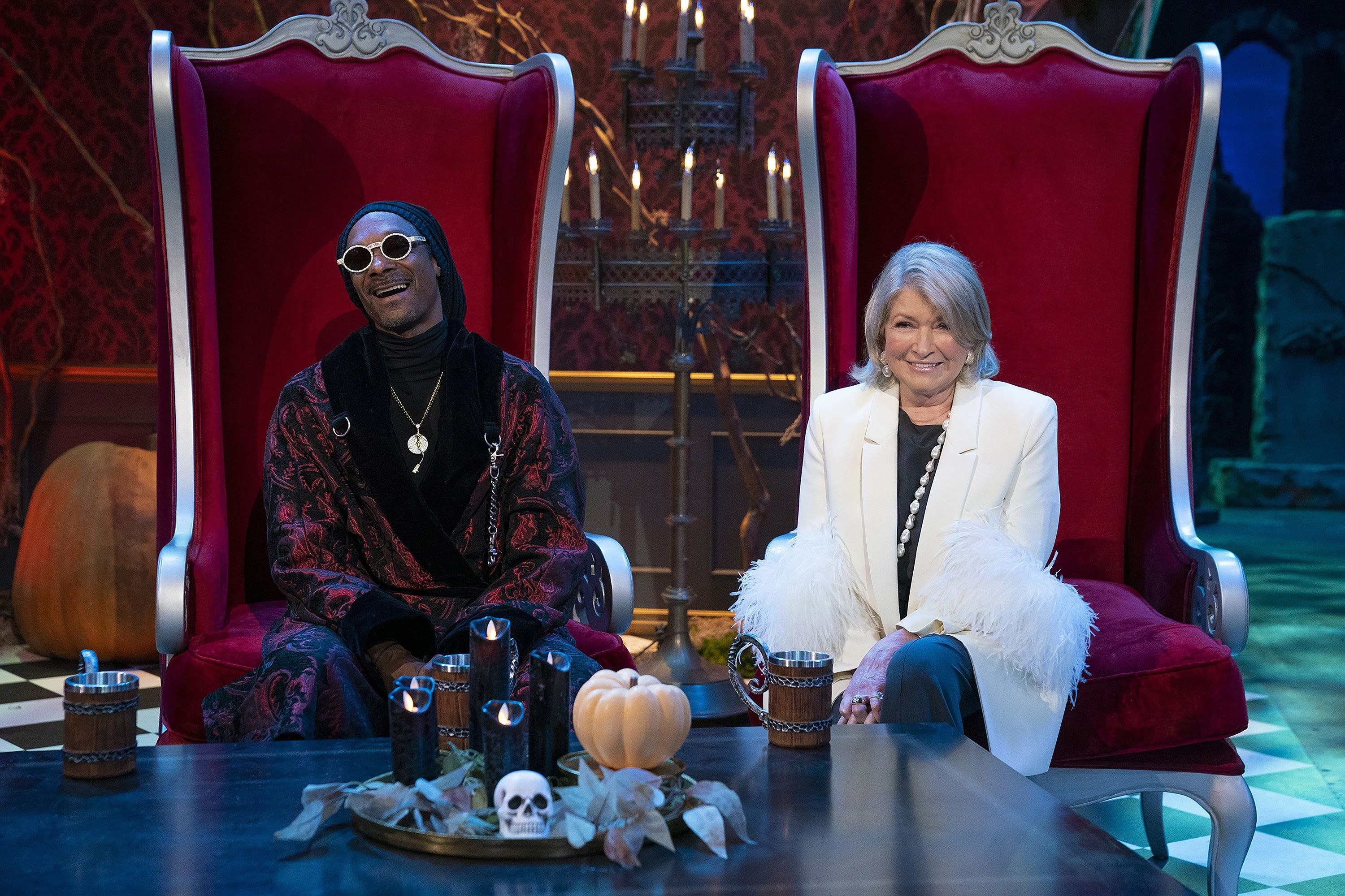 Snoop Dogg and Martha Stewart laughing together