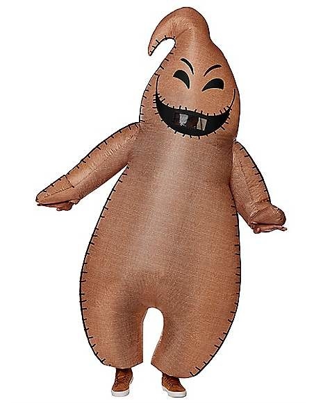 an adult sized brown blow up oogie boogie costume