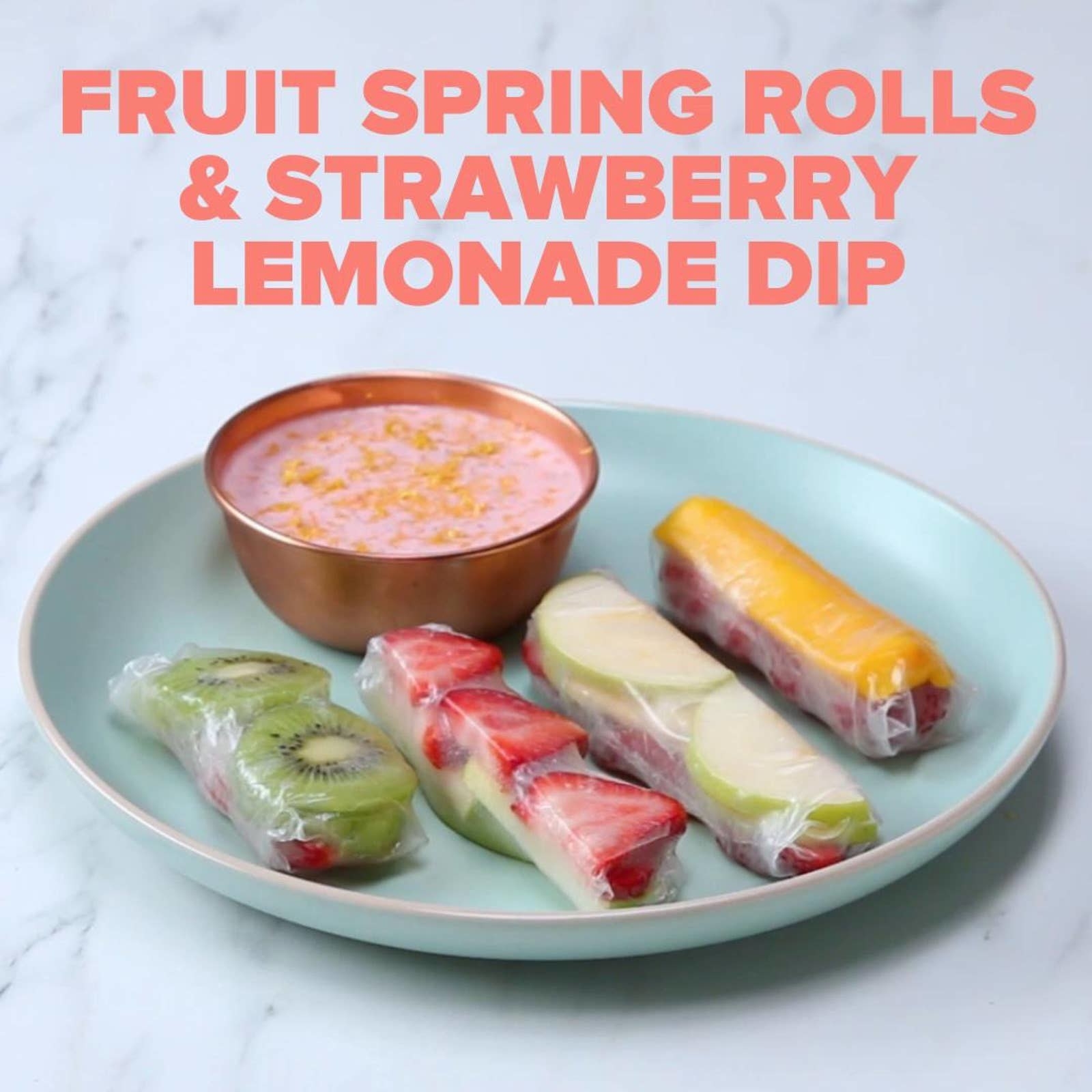 Fruit Spring Rolls With Strawberry Lemonade Dip
