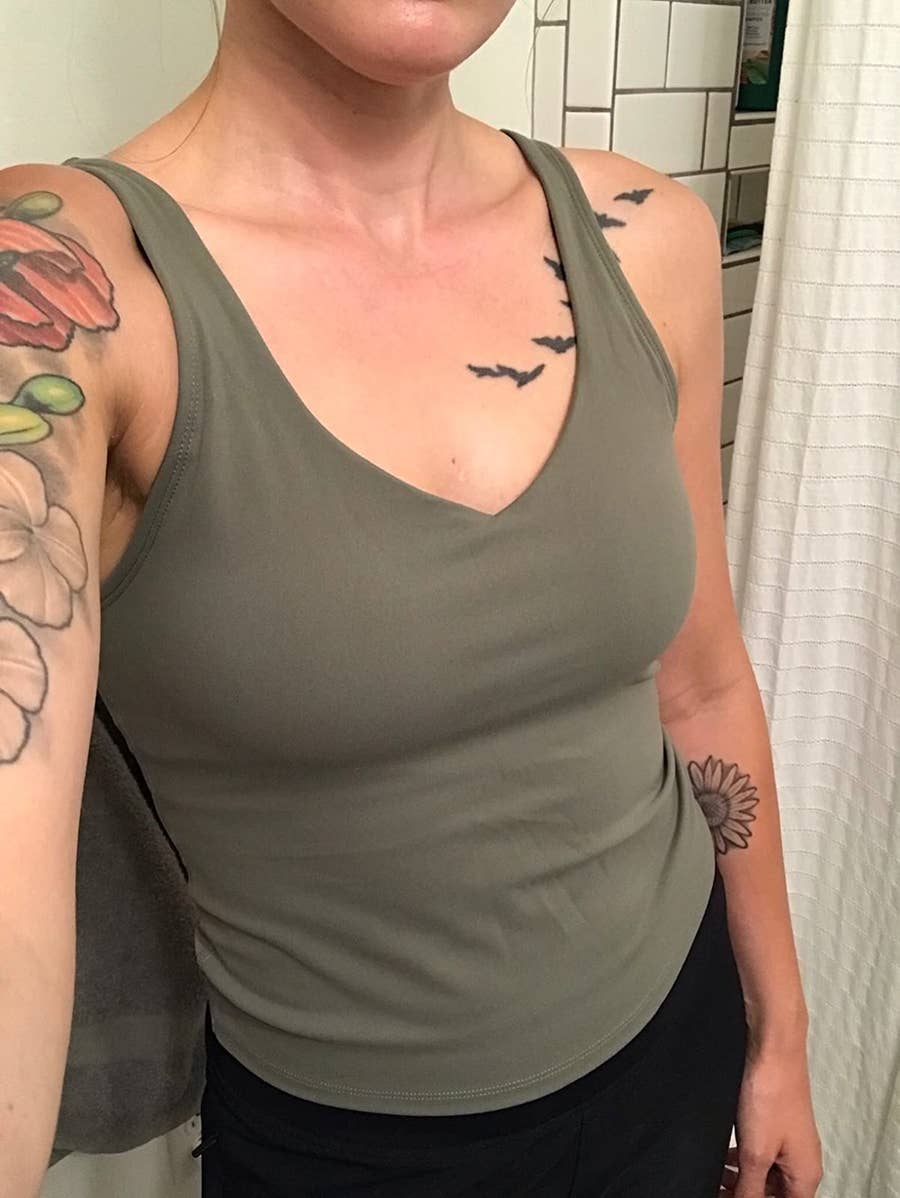 Enhanced Crossover Pleated Tank Top (With Padding) - AIR SPACE