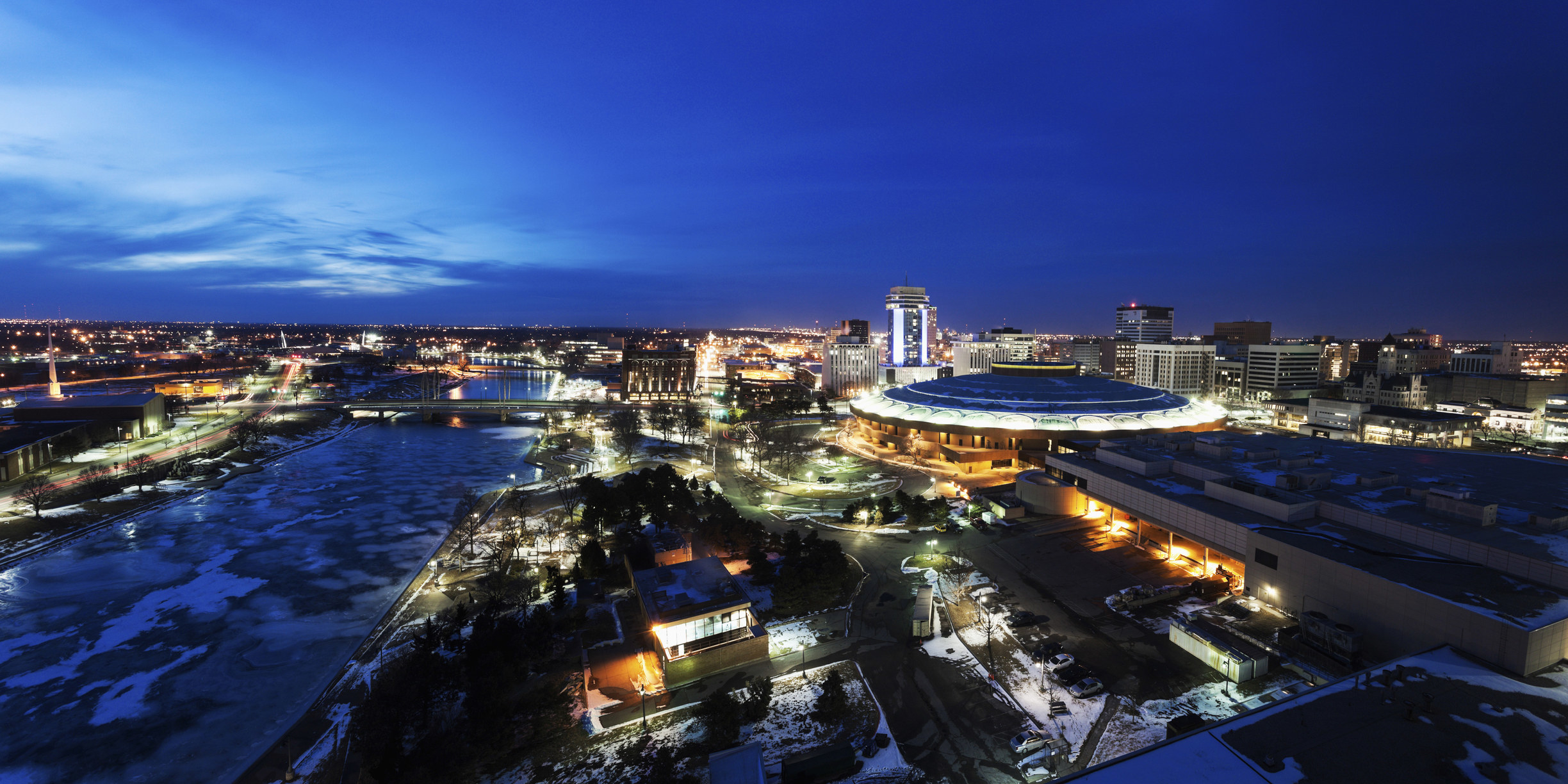 View of Wichita at night