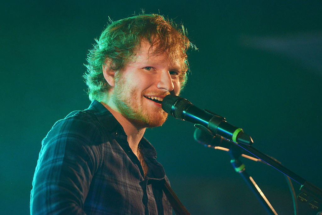 Ed singing on stage