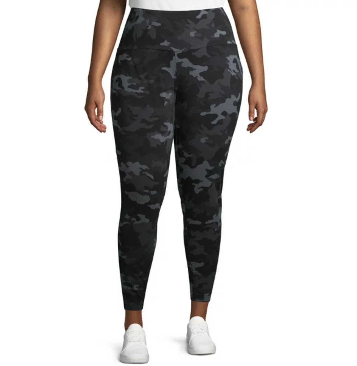 A pair of camouflage leggings