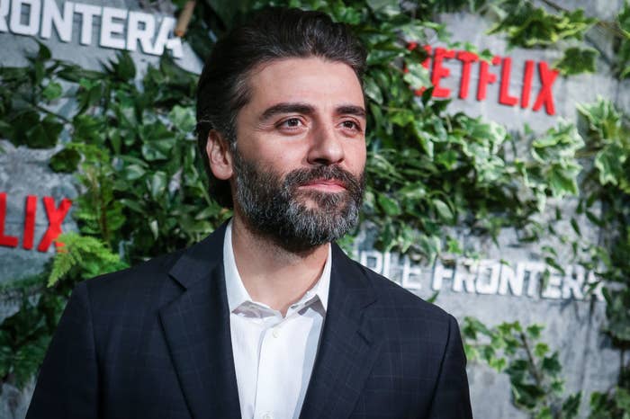 Oscar Isaac attends the Triple Frontier premiere