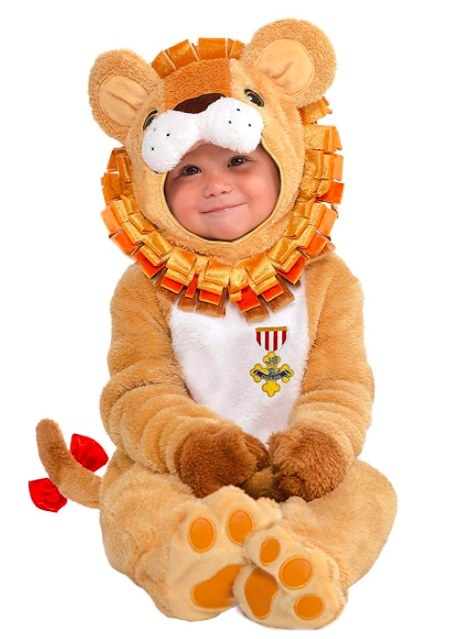 Baby in a lion costume