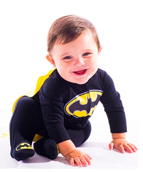 Baby in Batman costume