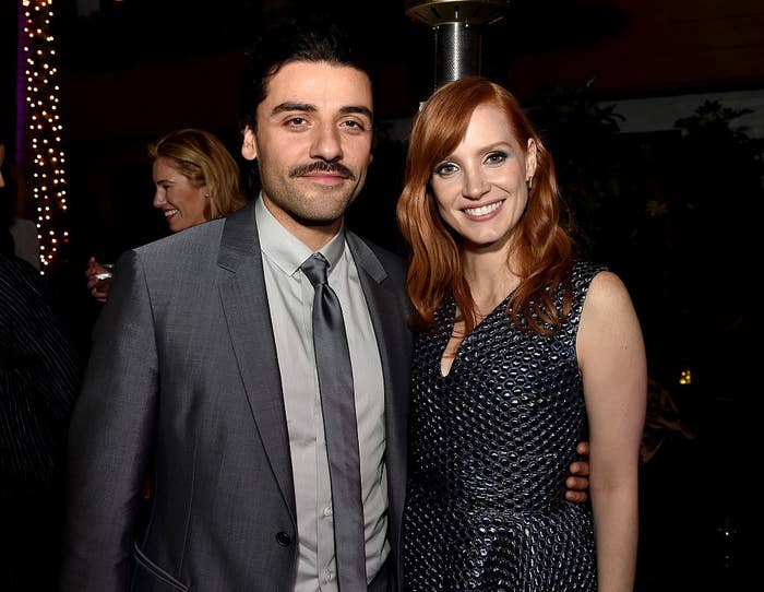 Oscar Isaac and Jessica Chastain at AFI Fest 2014&#x27;s opening night gala premiere of A24&#x27;s &quot;A Most Violent Year&quot;