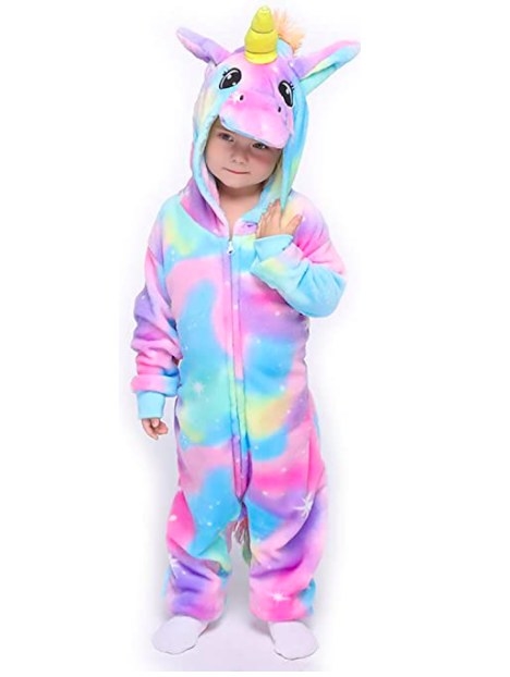 Child in unicorn onesie