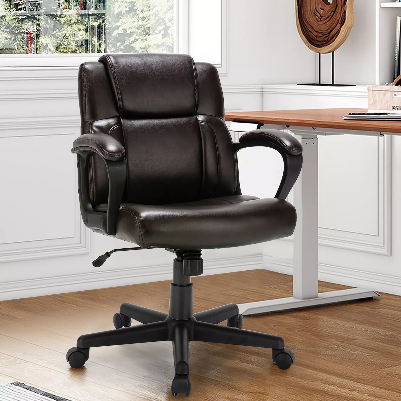 The black office chair