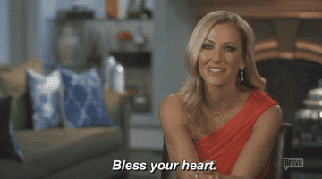One of the &quot;Real Housewives of Dallas&quot; saying &quot;bless your heart.&quot;