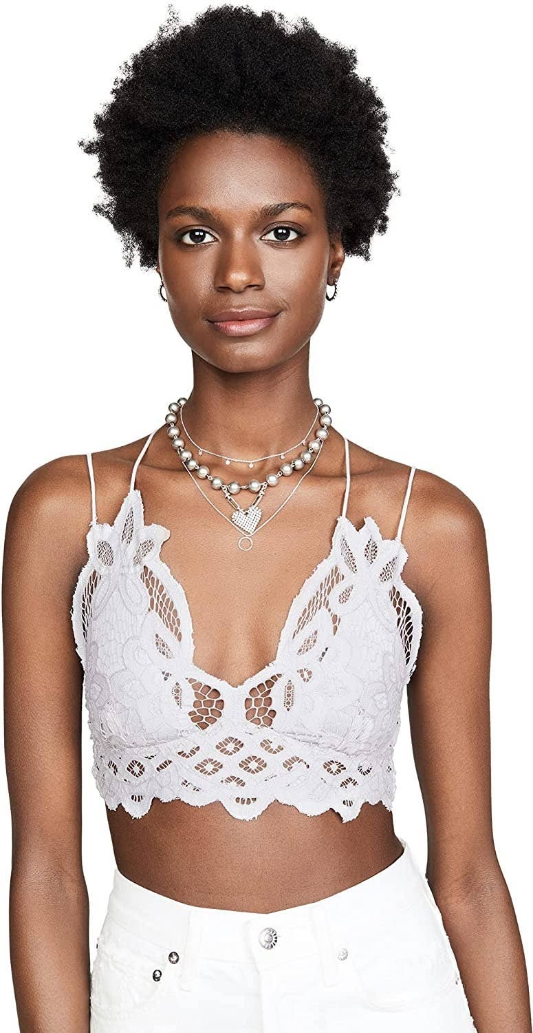 Lace Bralette With Extenders Thin Adjustable Strap Padded Cute