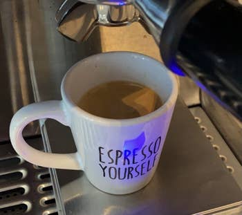a latte Brittany made using the espresso machine