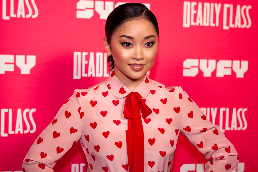 Lana Condor on the red carpet for Deadly Class