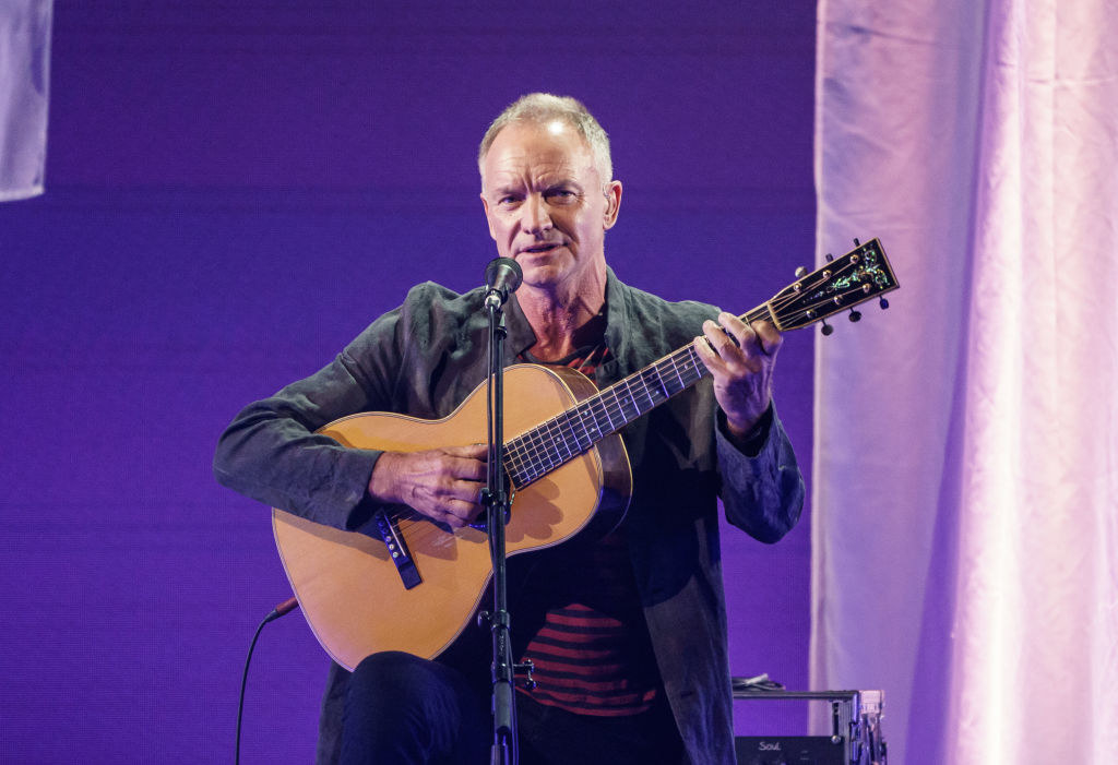 Sting performing onstage