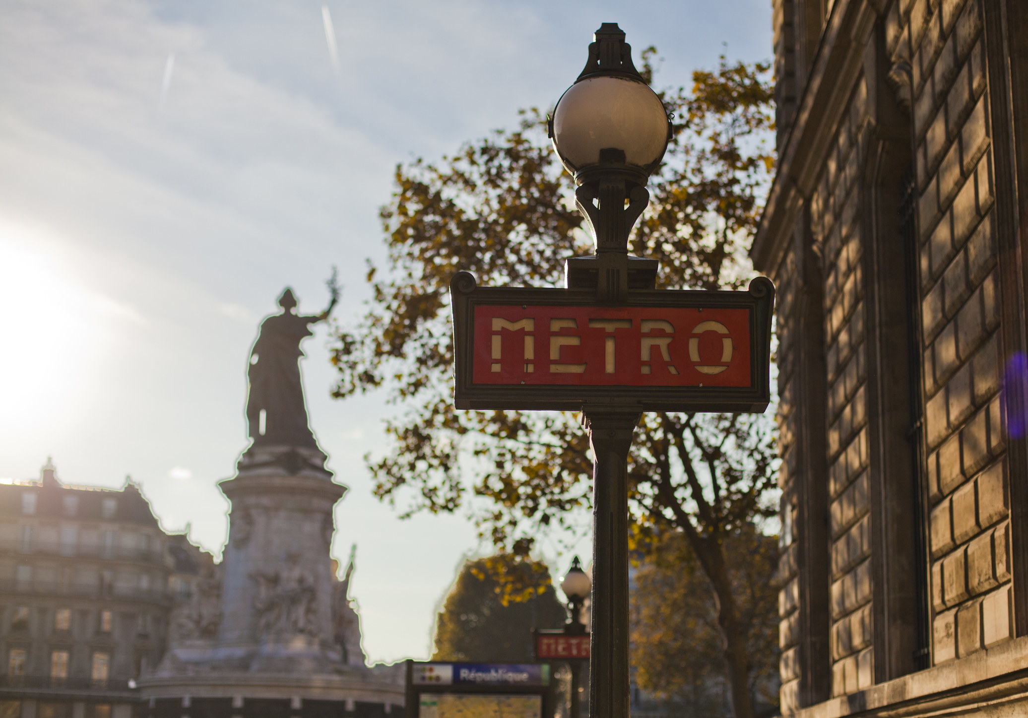 A metro sign in Paris.