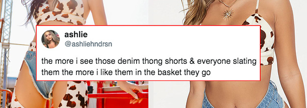 Denim Thongs Have Arrived, and the Internet Can't Handle It