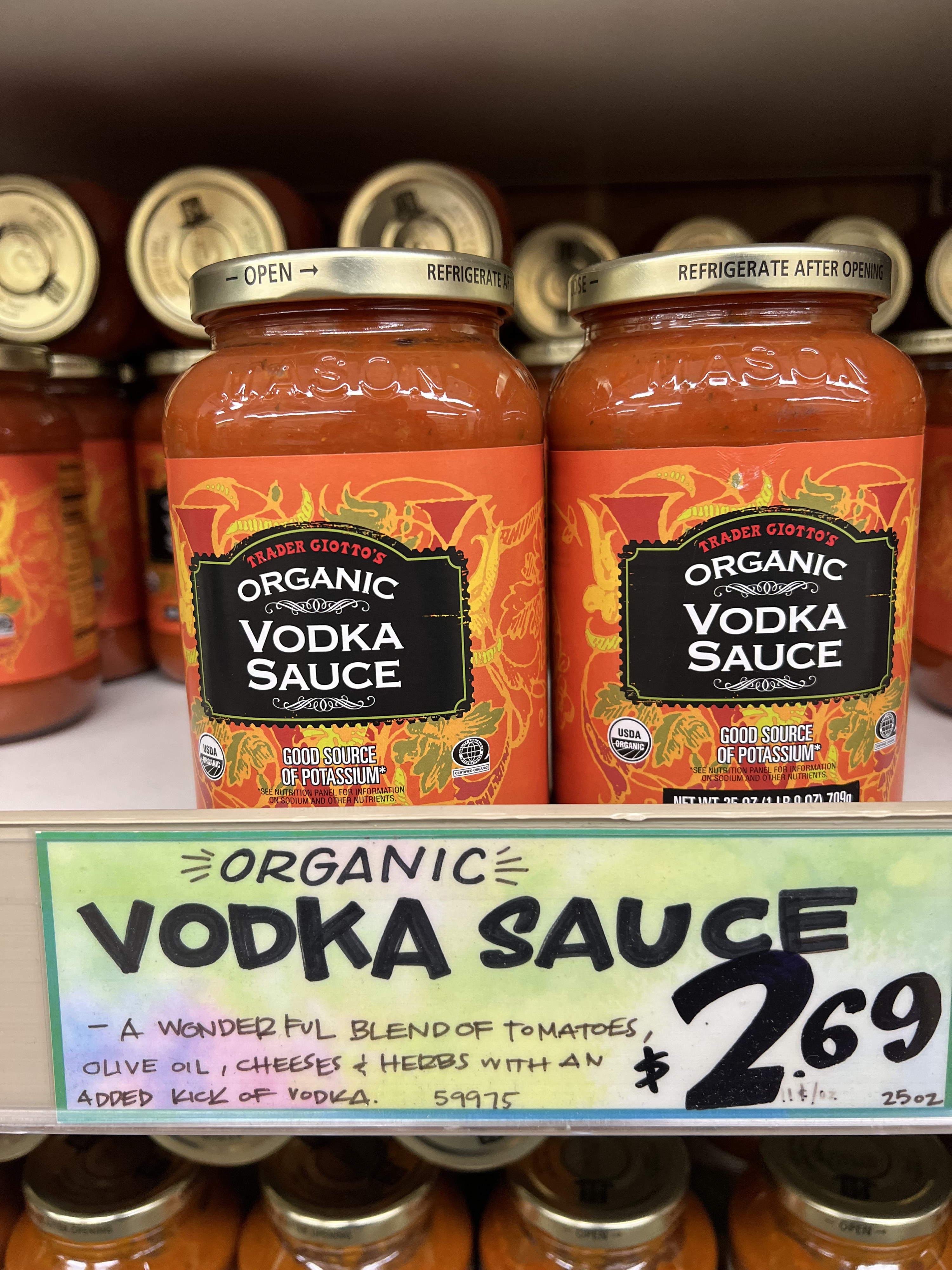 Organic Vodka Sauce
