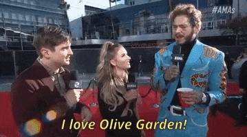 Post Malone saying, &quot;i love olive garden&quot;