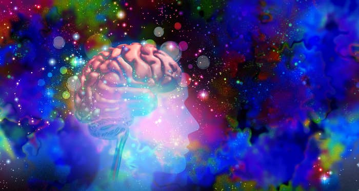 A stock image of what Getty Images thinks psychedelics look like, aka someone&#x27;s brain exploding with beautiful colors