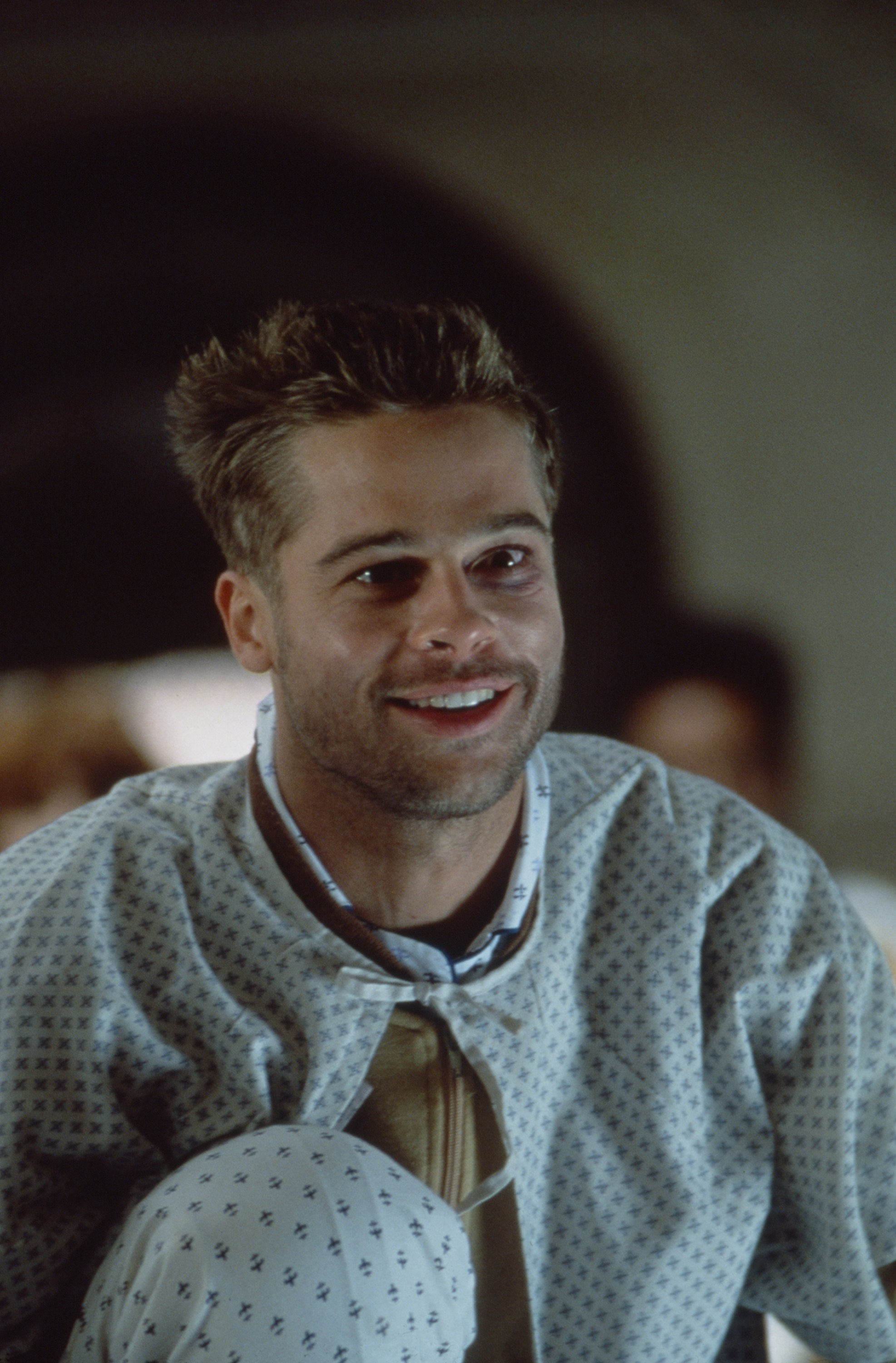 Brad in a hospital gown in the film