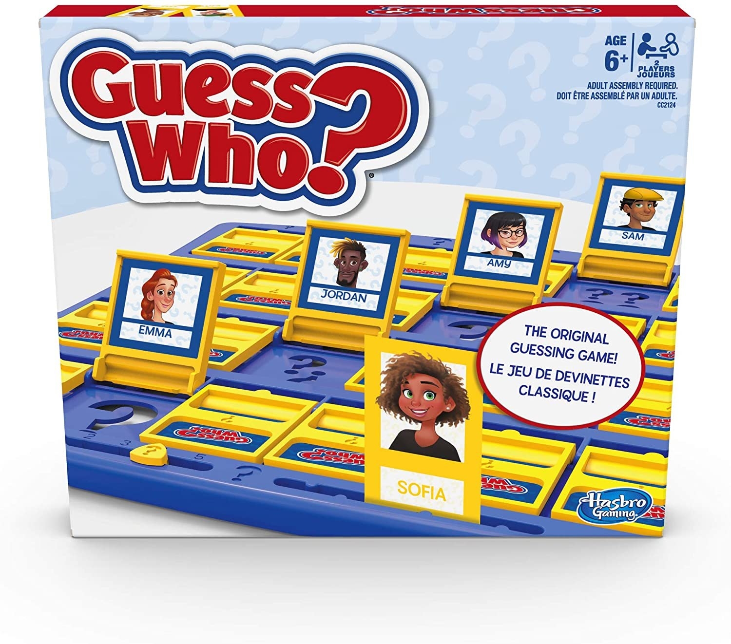 The box with the Guess Who? board on its cover