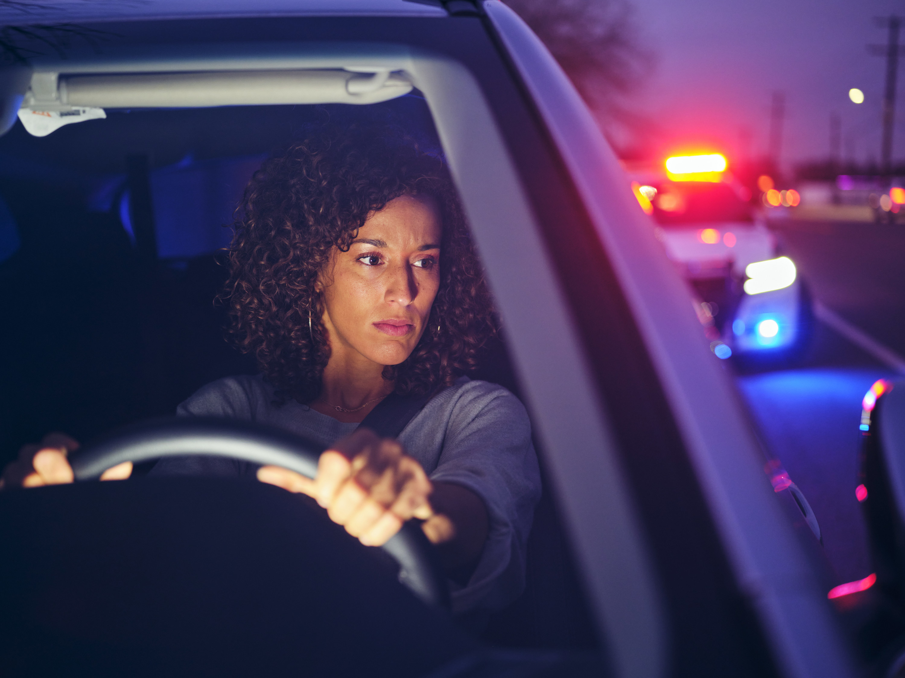 Woman pulled over by police