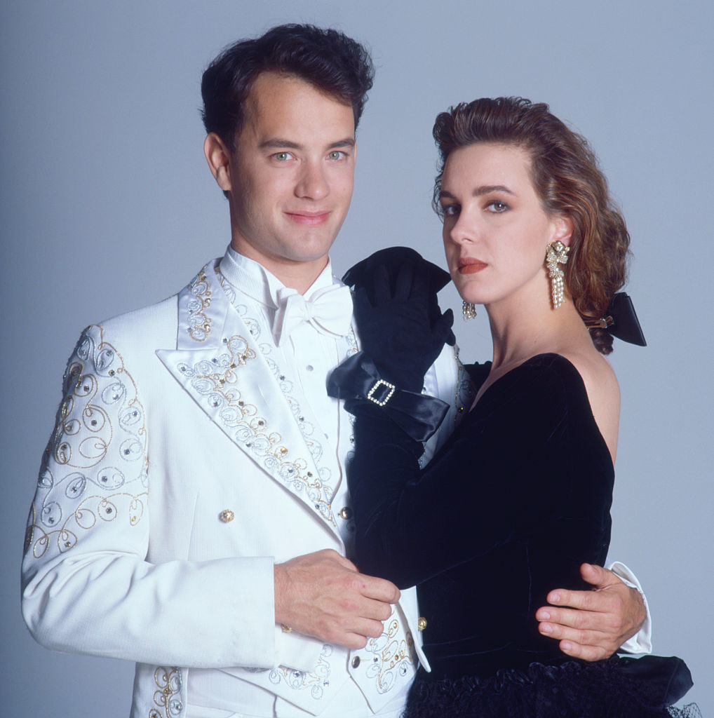 Tom Hanks and Elizabeth Perkins posing together for a Big promotional shoot