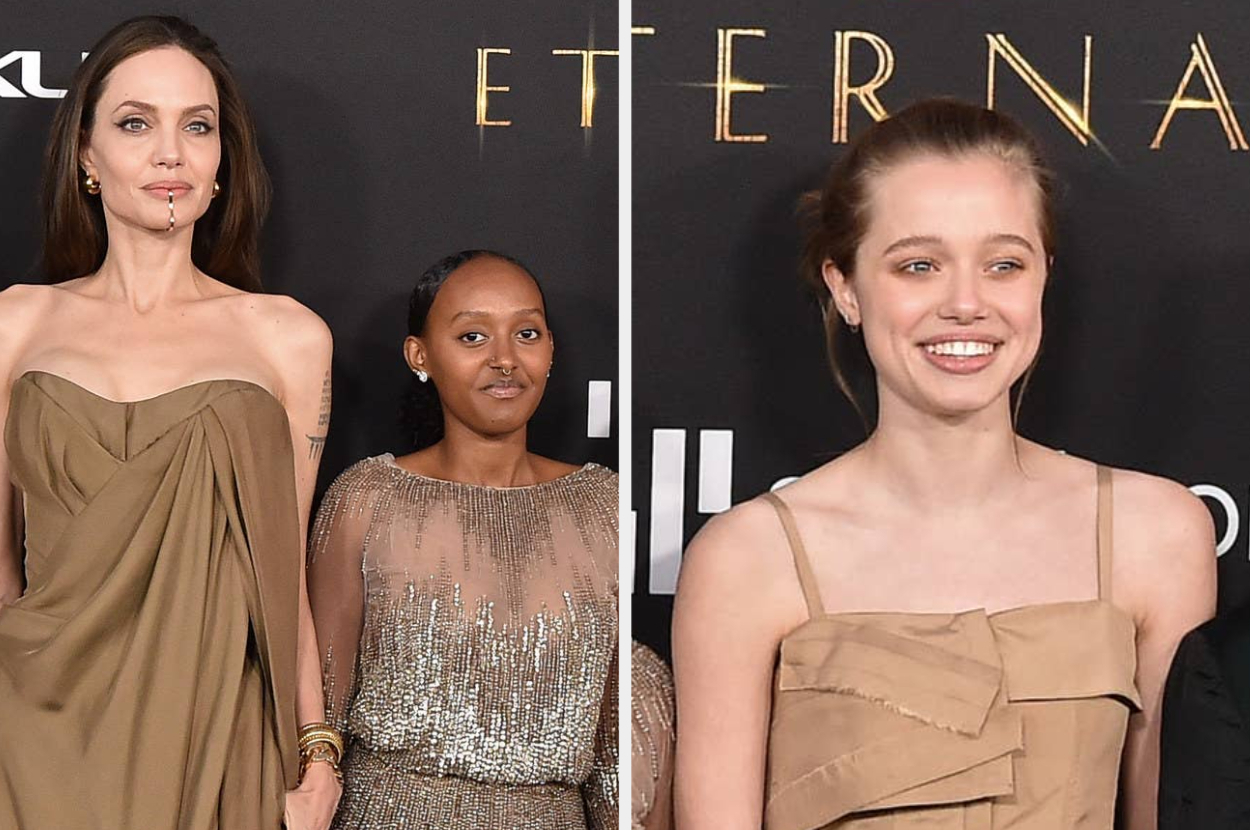 Angelina Jolie Recreated One of Her '90s Red Carpet Looks for a  Mother-Daughter Outing With Zahara