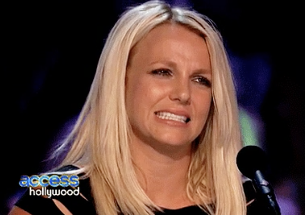 Britney Spears wincing