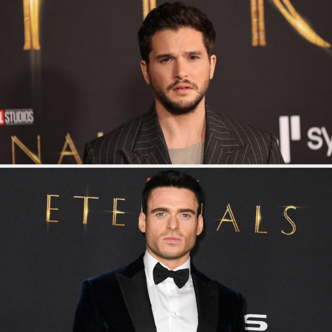 Kit Harrington and Richard Madden arriving at the Eternals premiere