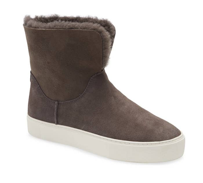 Lynus high top sneaker boot by UGG in thunder cloud suede